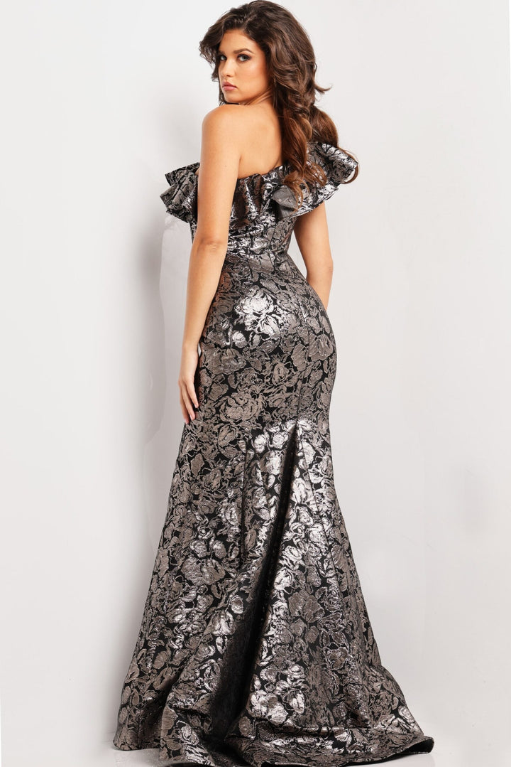 Jovani 25676 Gunmetal Black Prom Dress