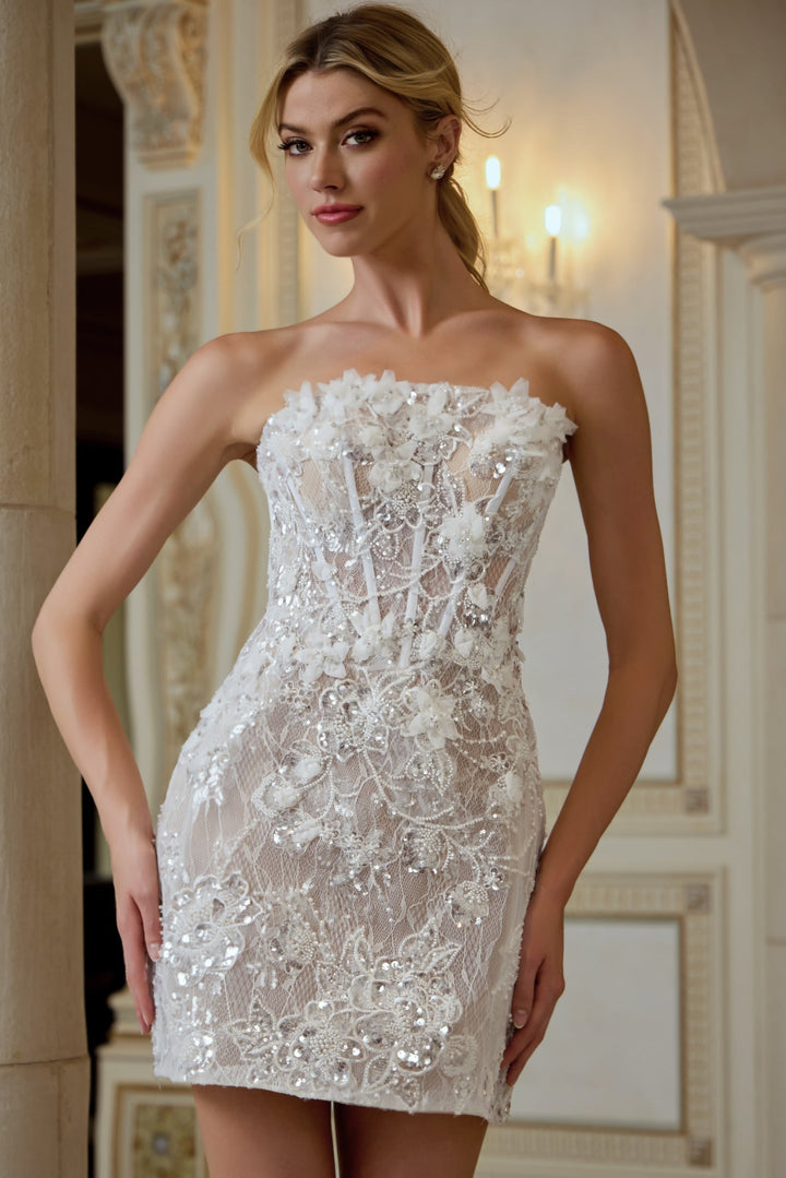 Jovani 45853 Off White Prom Dress