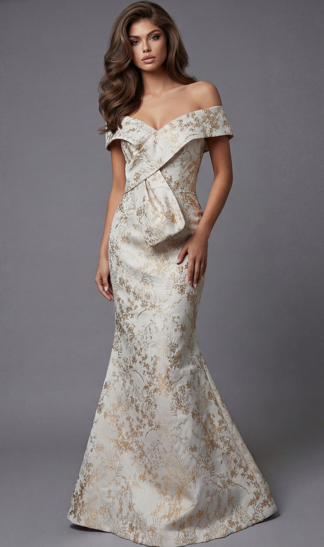 Jovani 47392 Gold Prom Dress