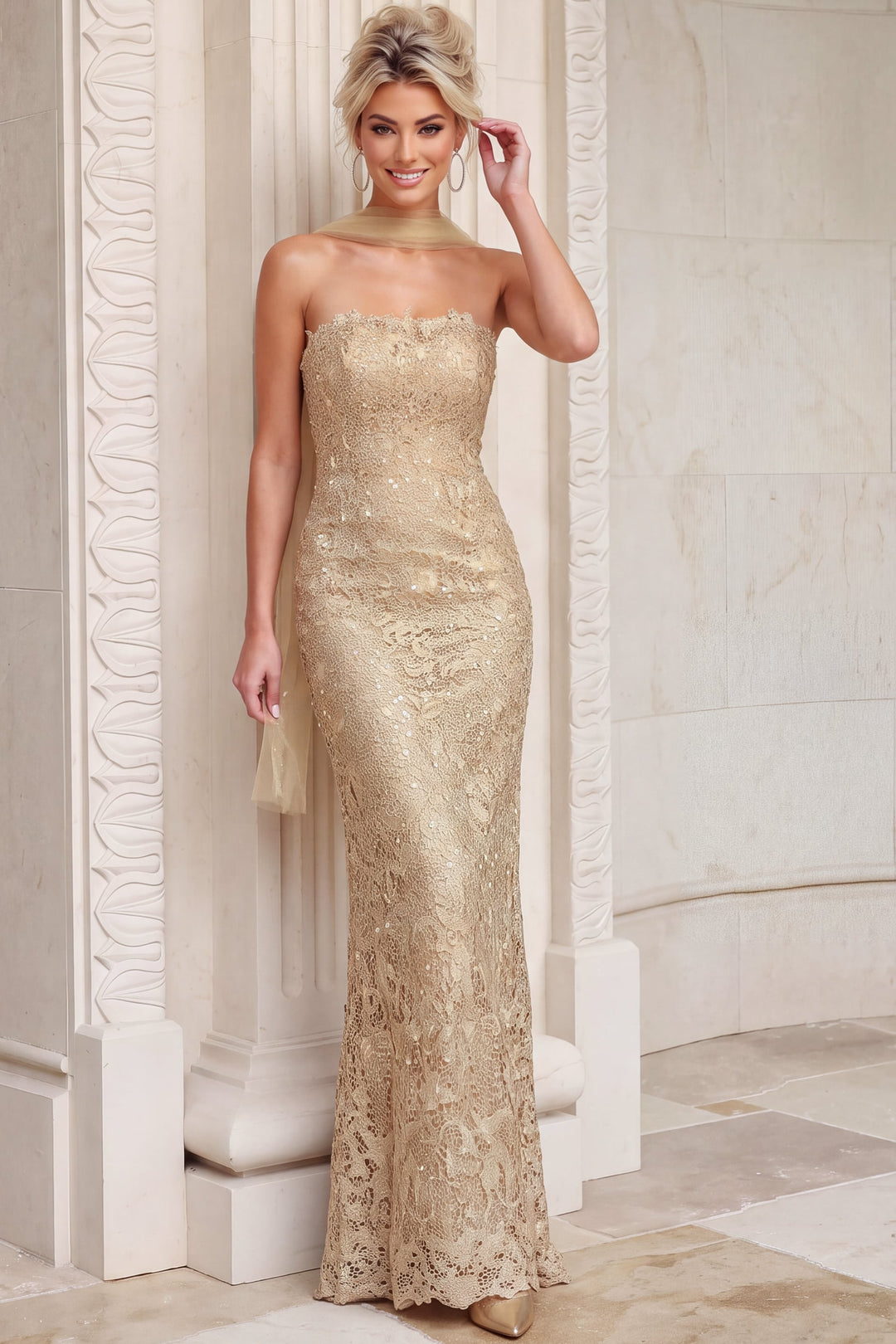 Jovani 54330 Gold Prom Dress