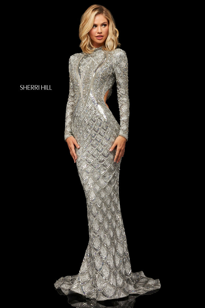 Sherri Hill 52916 silver