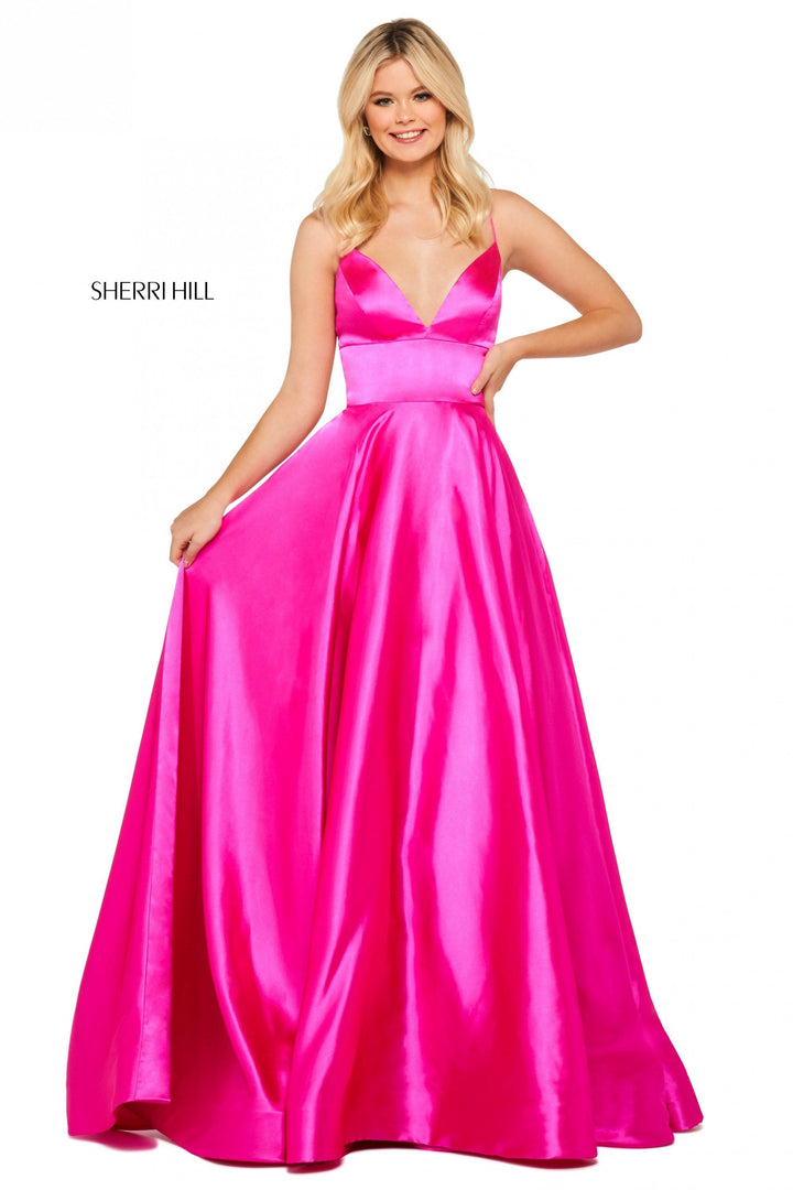 Sherri Hill 53885 bright pink