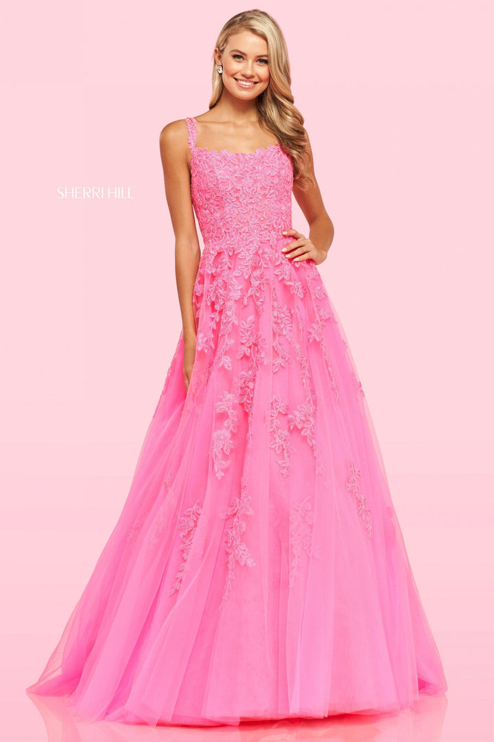 Sherri Hill 54295 bright pink