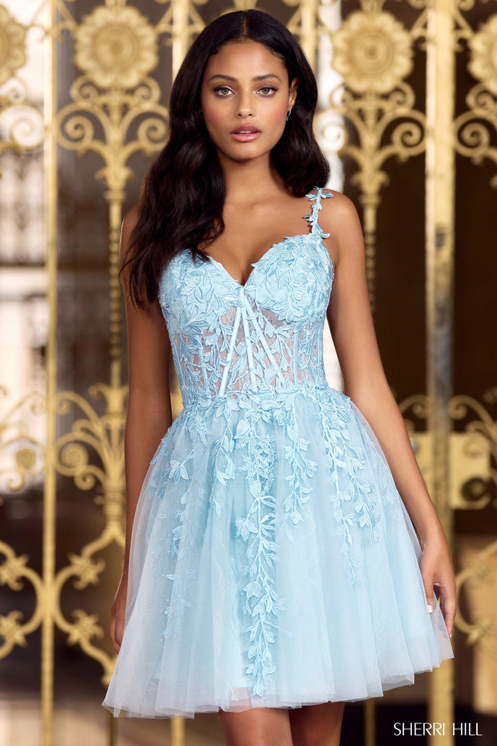 Sherri Hill 55107 Ivory Prom Dress