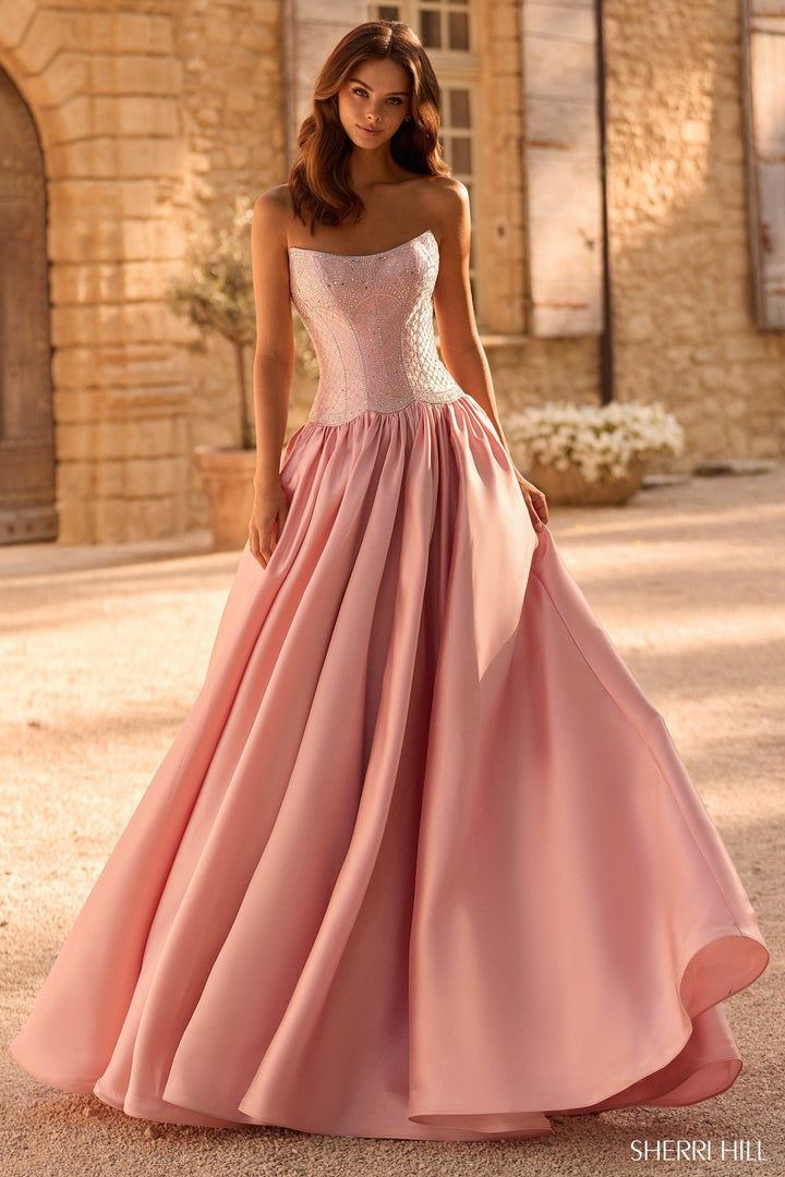 Sherri Hill 58522 blush/silver