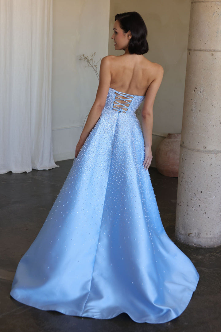 Ava Presley 42500 - Strapless Beaded Blush A Line Gown