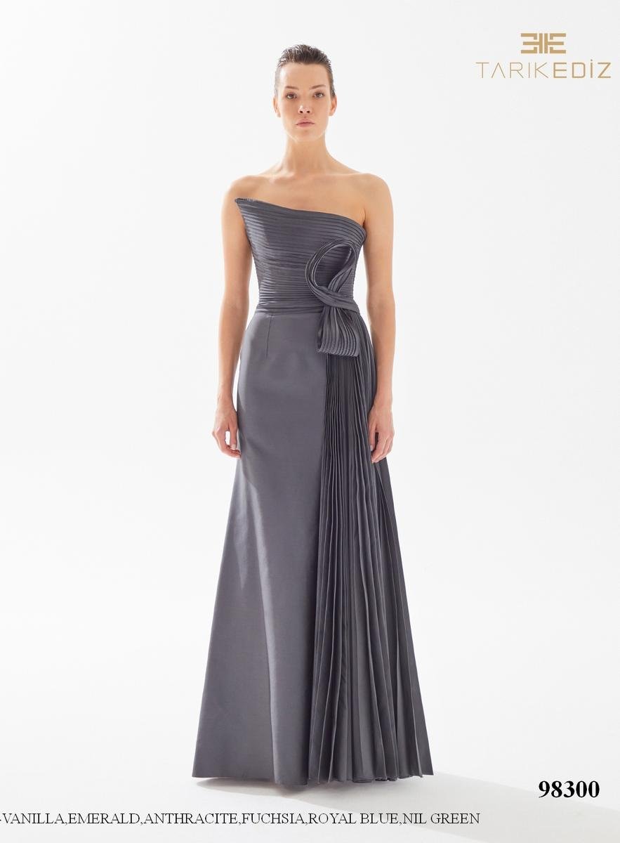 Tarik Ediz 98300 Anthracite Prom Dress