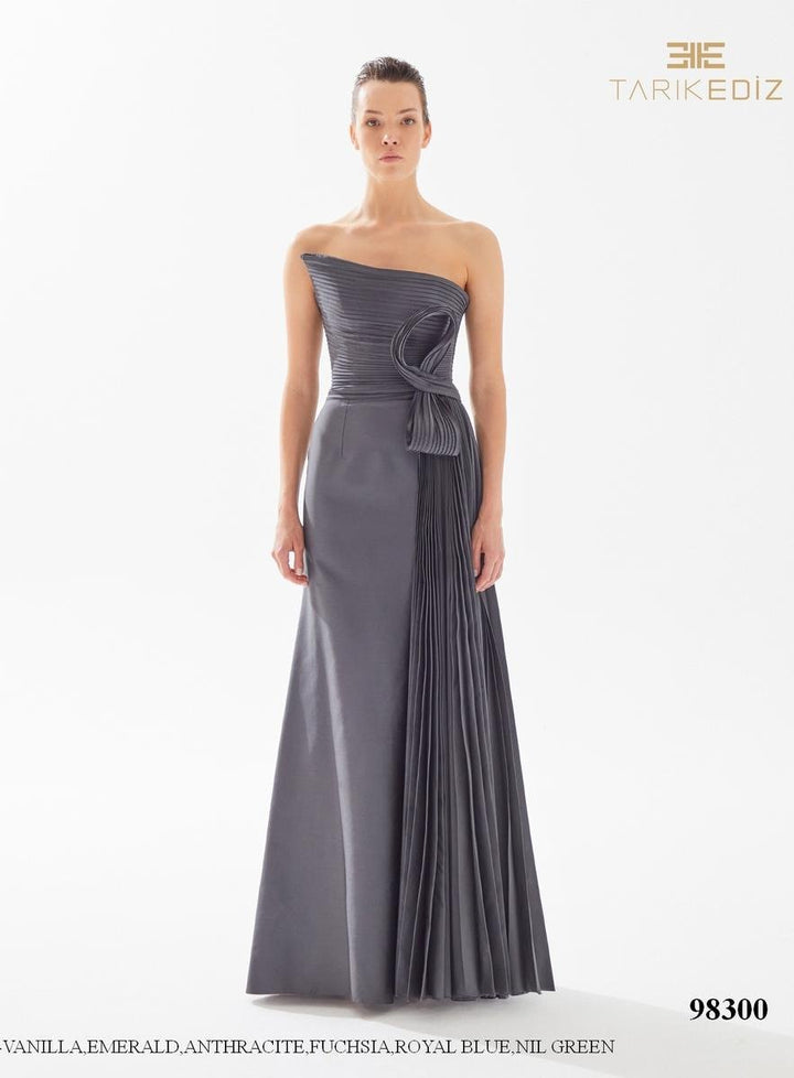 Tarik Ediz 98300 Anthracite Prom Dress