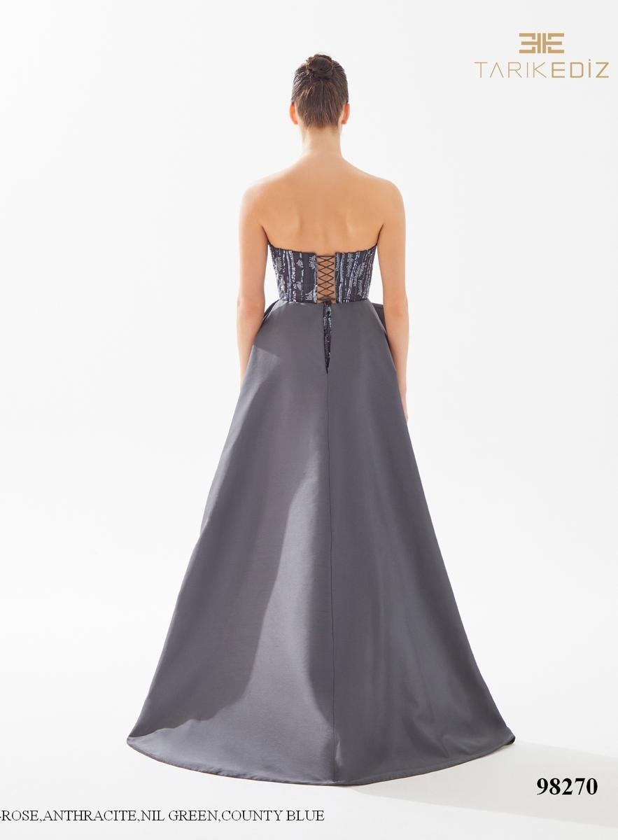 Tarik Ediz 98270 Anthracite Prom Dress