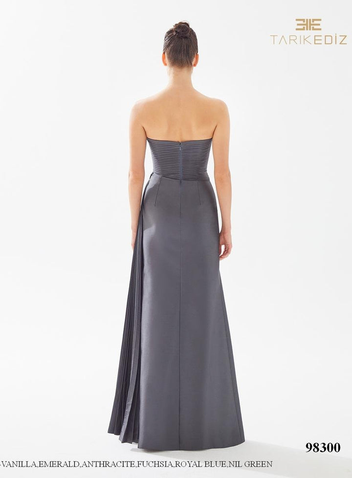 Tarik Ediz 98300 Anthracite Prom Dress