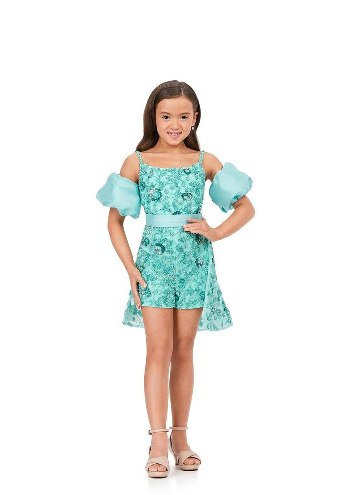 Ashley Lauren 8233 Aqua Prom Dress