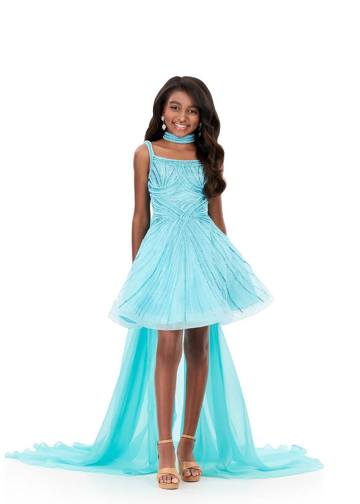 Ashley Lauren 8365 Aqua Prom Dress
