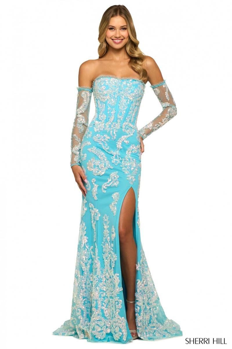 Sherri Hill 55425 — Aqua