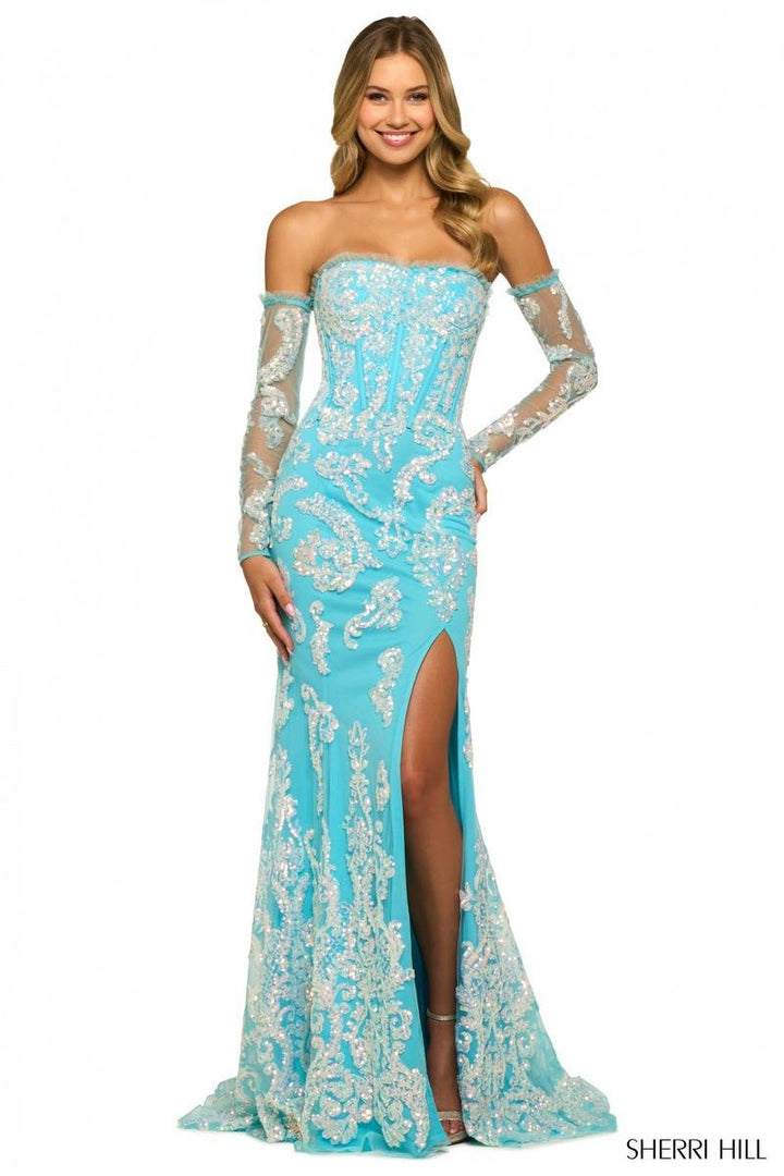 Sherri Hill 55425 — Aqua