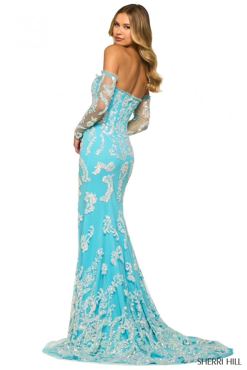 Sherri Hill 55425 — Aqua