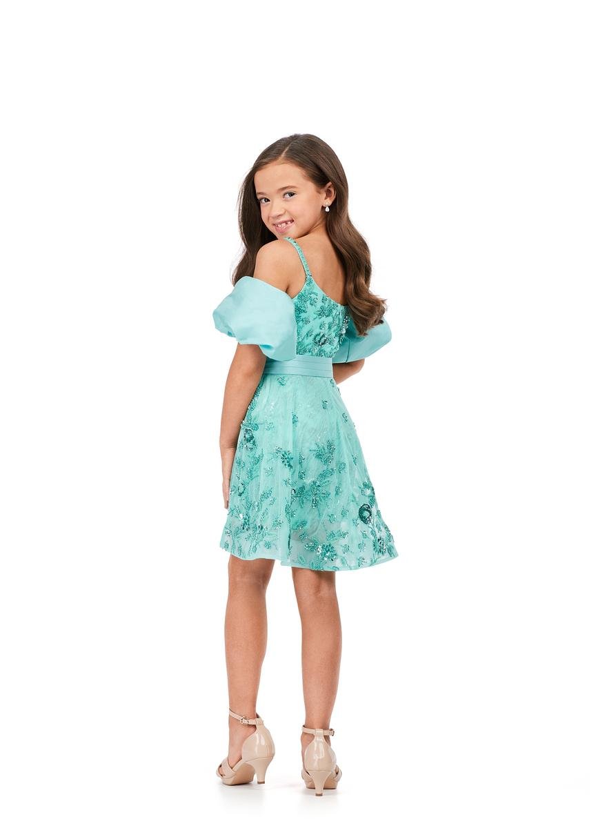 Ashley Lauren 8233 Aqua Prom Dress