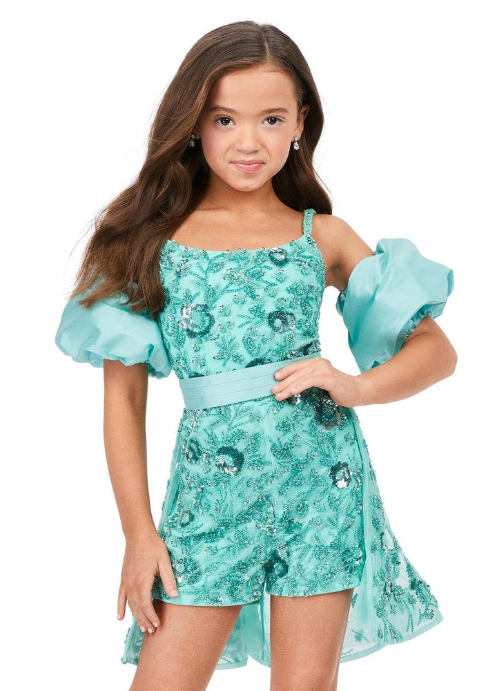 Ashley Lauren 8233 Aqua Prom Dress