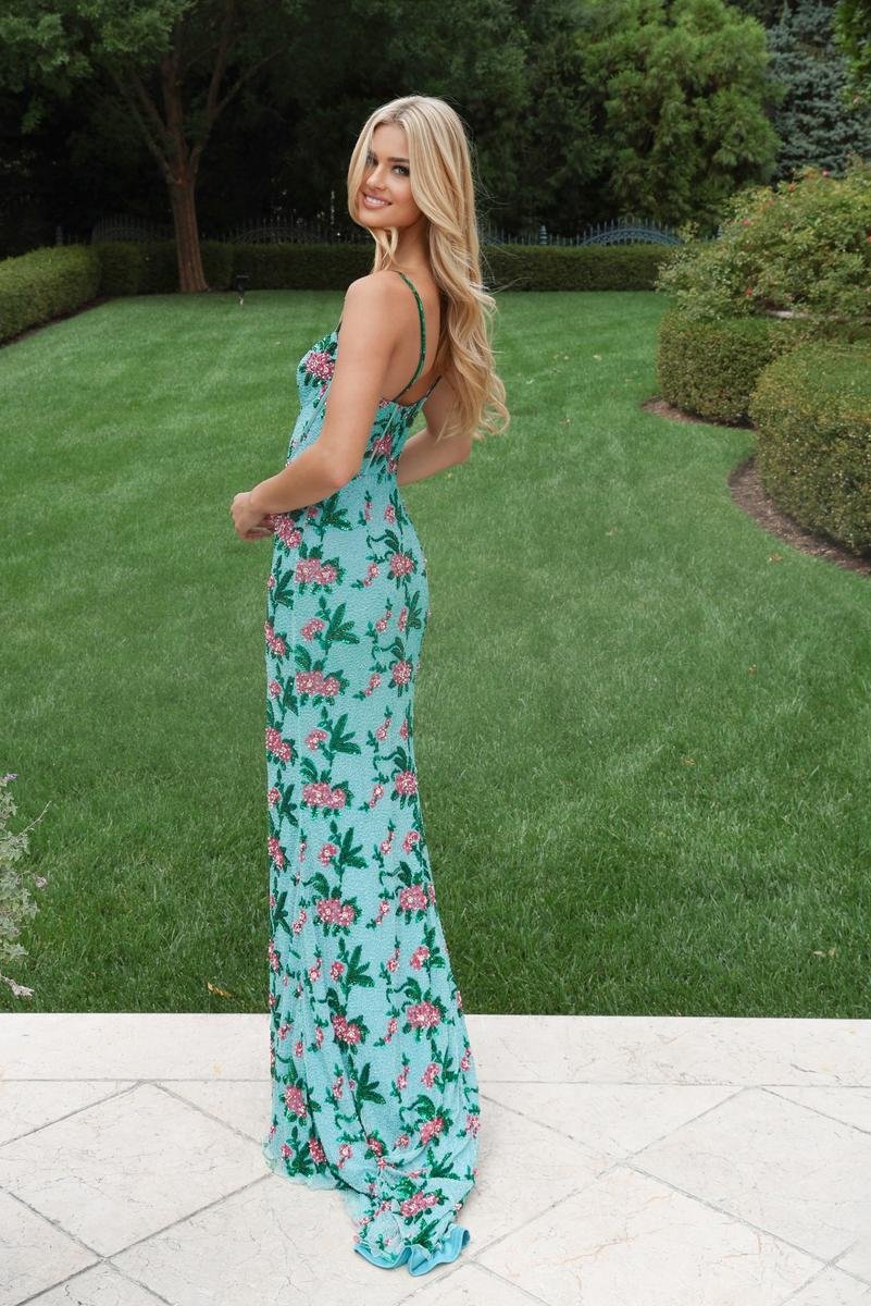 Jovani 50289 — Aqua Green Pink Multi