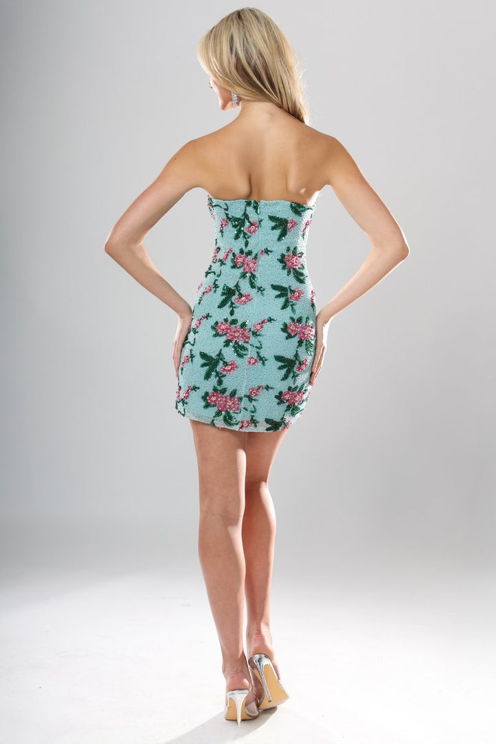 Jovani 51557 — Aqua Green Pink Multi