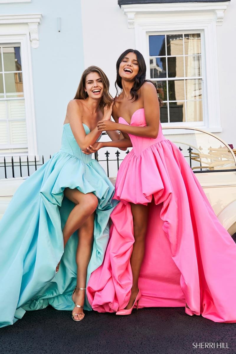 Sherri Hill 53719 Aqua Prom Dress