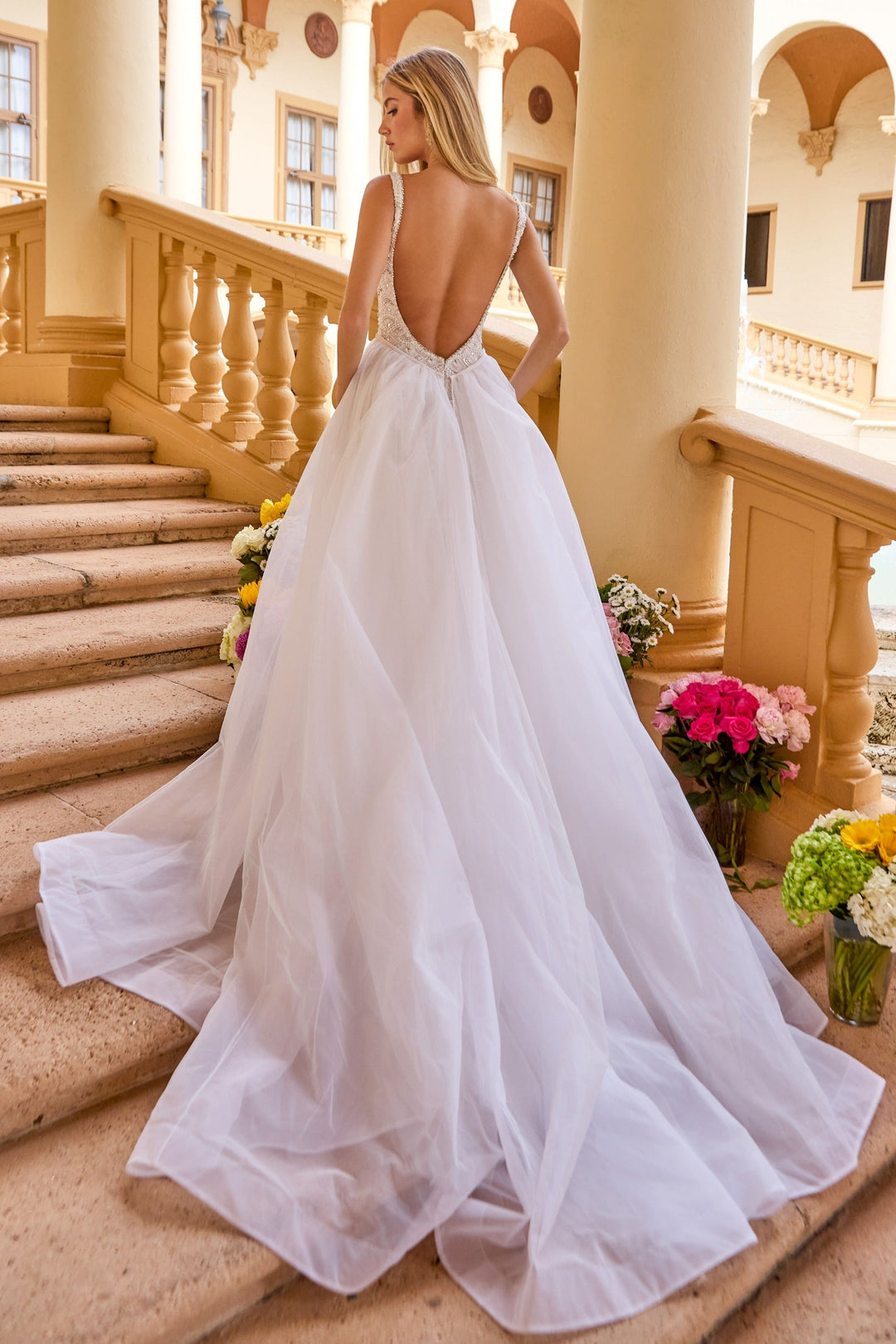 Ava Presley 47224 - Beaded Bridal Gown with Overskirt