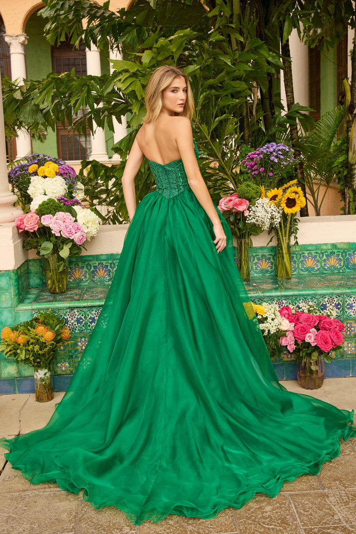 Ava Presley 47255 - Couture Beaded Organza Ballgown