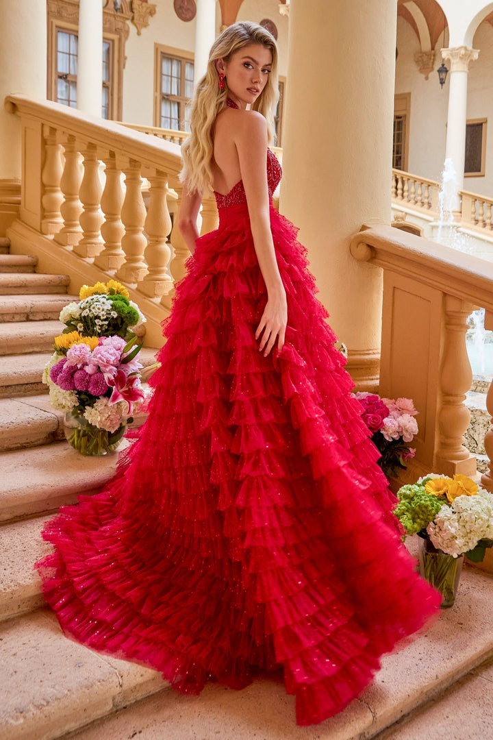 Ava Presley 47258 - Beaded Bodice Tiered Ball Gown