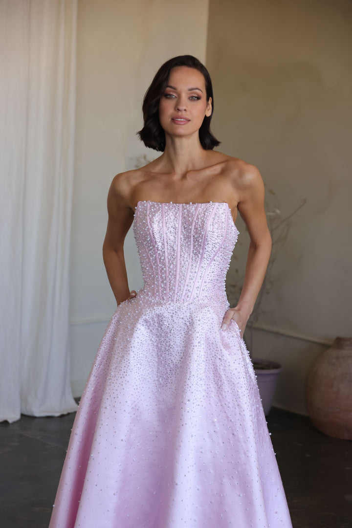 Ava Presley 47283 - New Corset Mikado and Pearl Ballgown