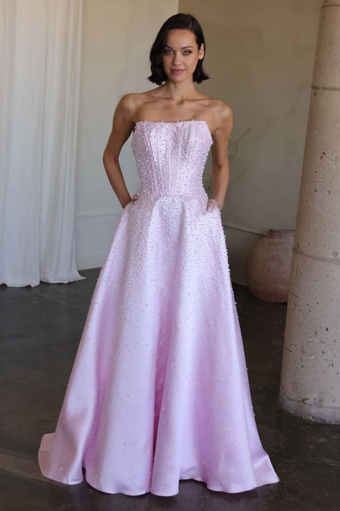 Ava Presley 47283 - New Corset Mikado and Pearl Ballgown