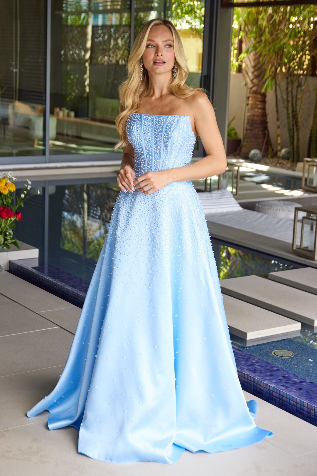 Ava Presley 47283 - New Corset Mikado and Pearl Ballgown