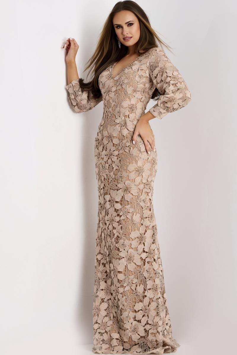 Jovani 40210 Beige Prom Dress