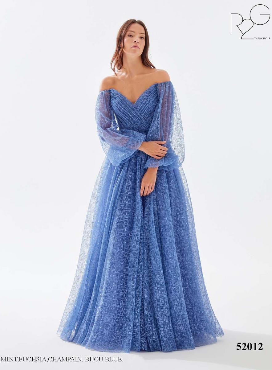 Tarik Ediz 52012 Bijou Blue Prom Dress