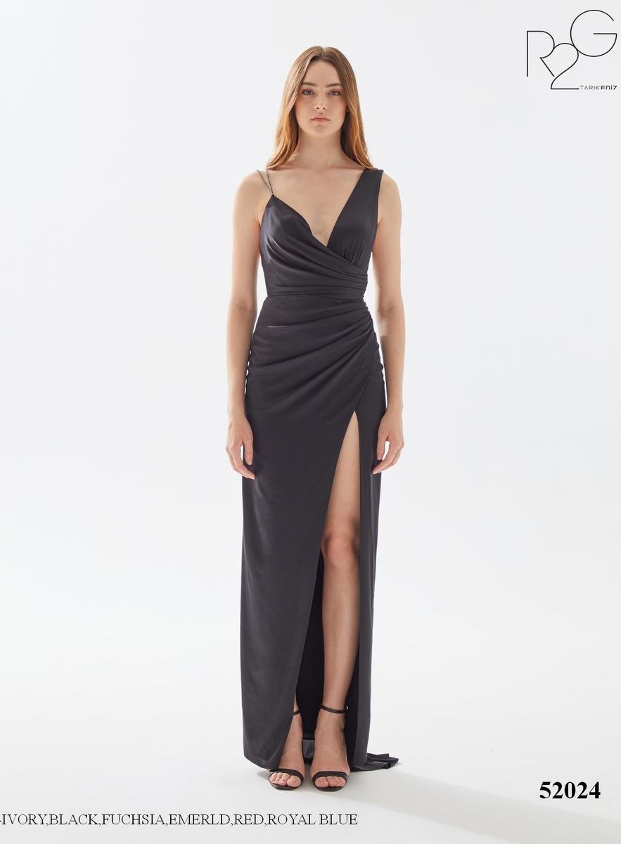 Tarik Ediz 52024 Black Prom Dress