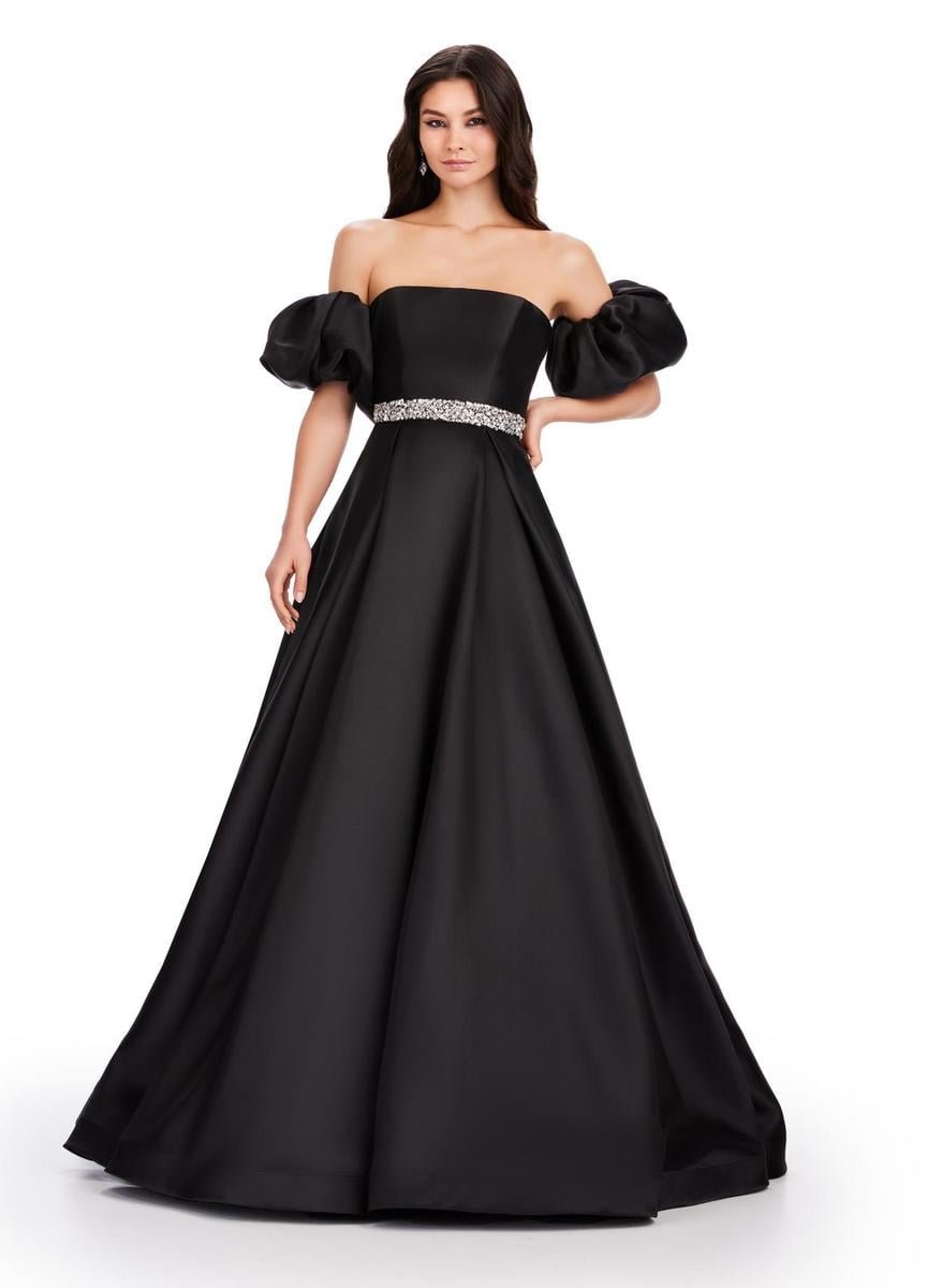 Ashley Lauren 11543 Black Prom Dress