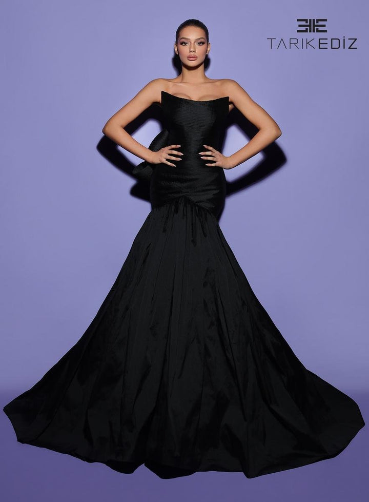 Tarik Ediz 98508 Black Prom Dress