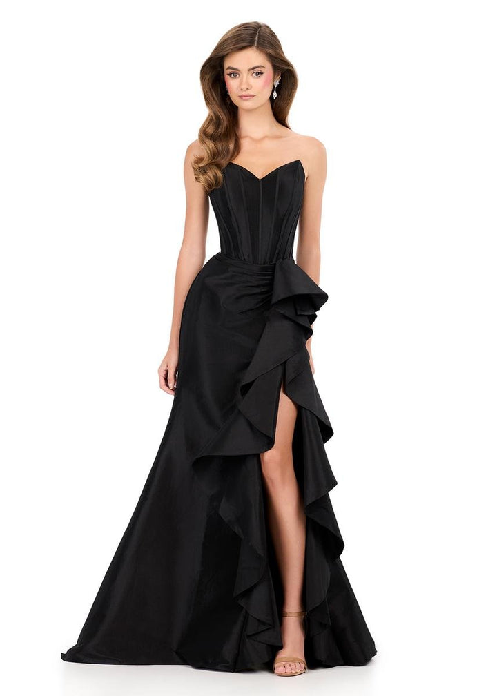 Ashley Lauren 12287 Black Prom Dress