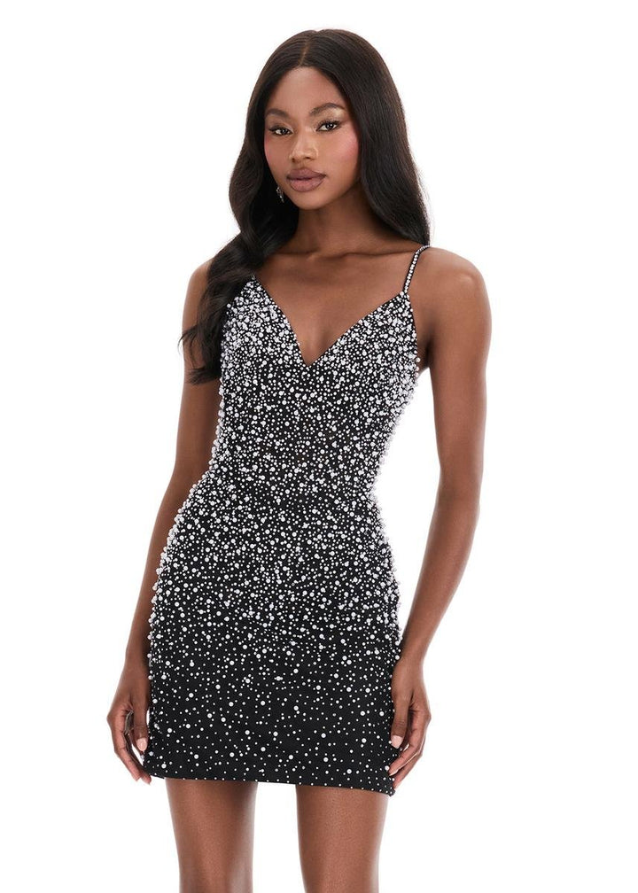 Ashley Lauren 4925 Black Prom Dress