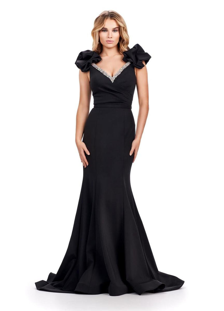 Ashley Lauren 11615 Black Prom Dress