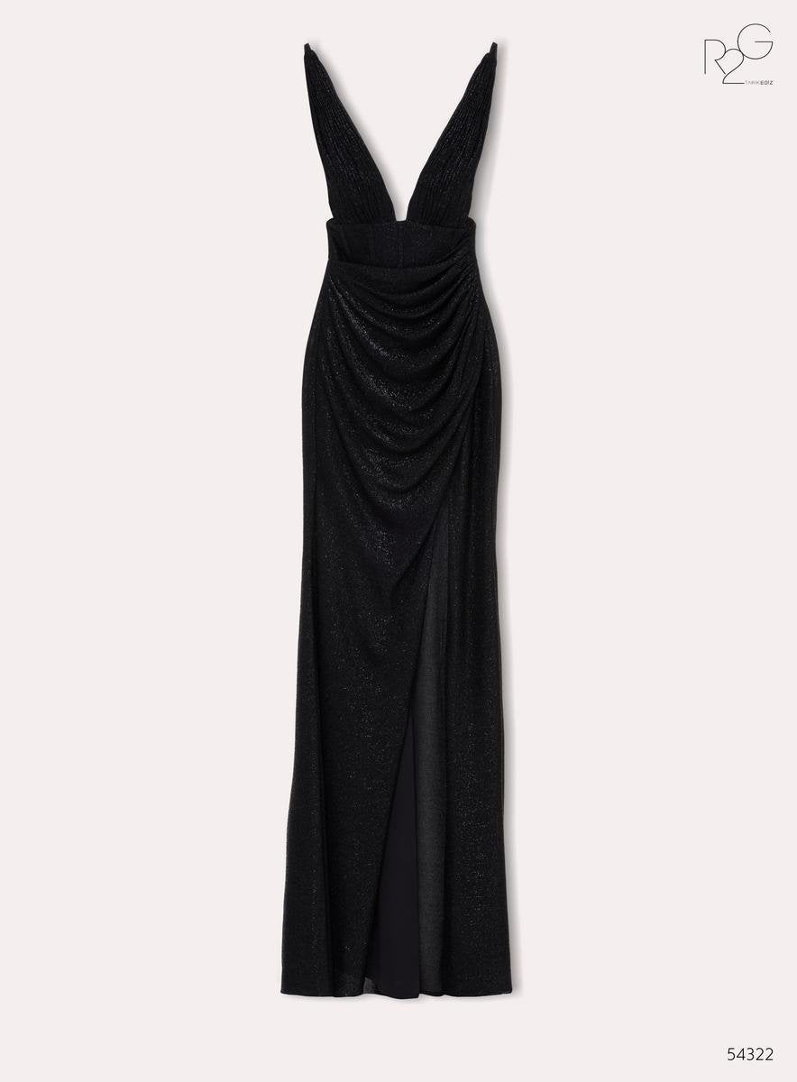 Tarik Ediz 54322 Black Prom Dress