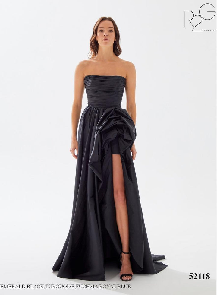 Tarik Ediz 52118 Black Prom Dress