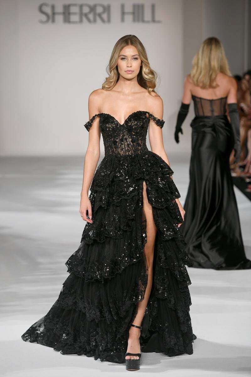 Sherri Hill 55500 Black Prom Dress