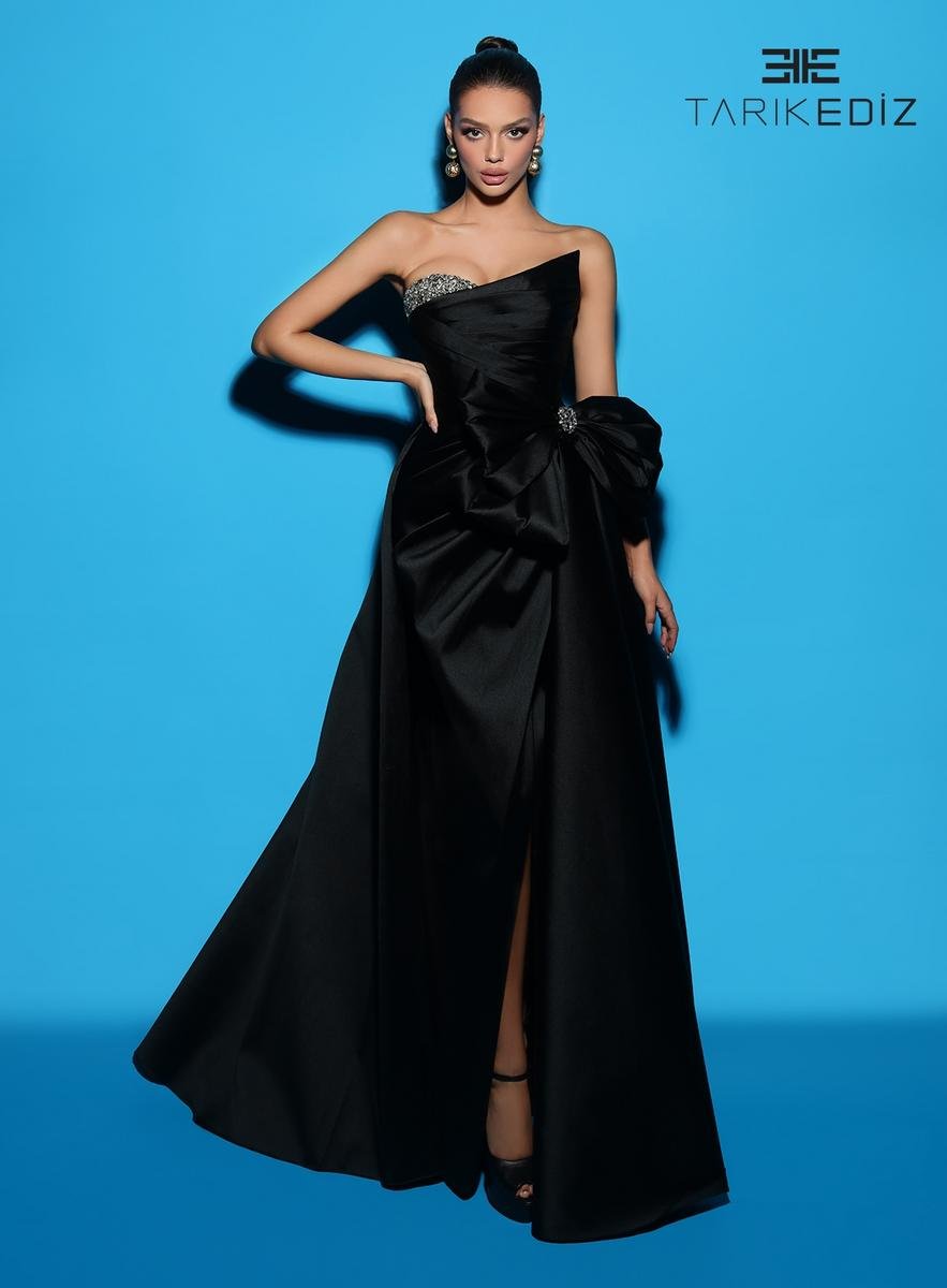 Tarik Ediz 98421 Black Prom Dress