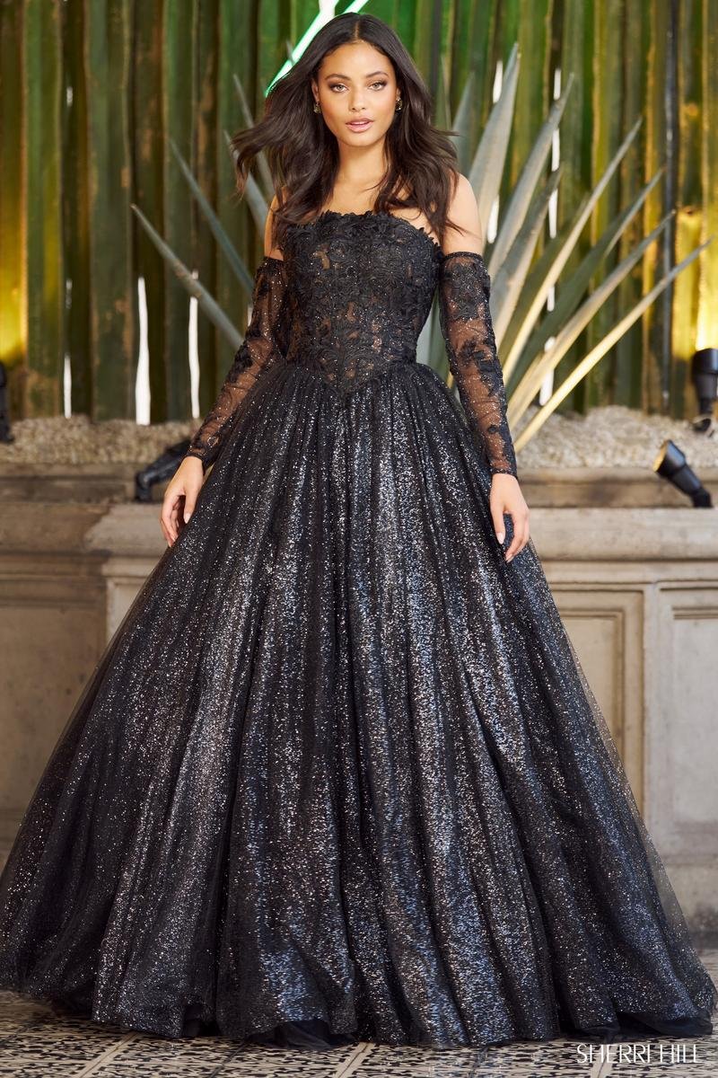 Sherri Hill 55741 Black Prom Dress