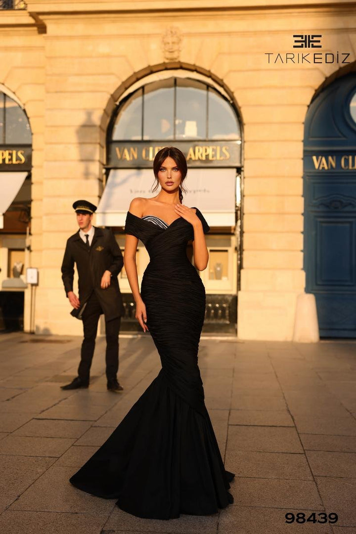 Tarik Ediz 98439 Black Prom Dress