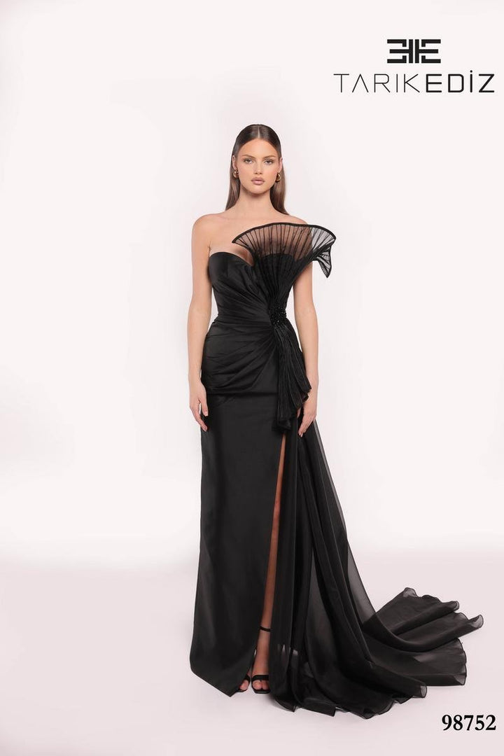 Tarik Ediz 98752 Black Prom Dress