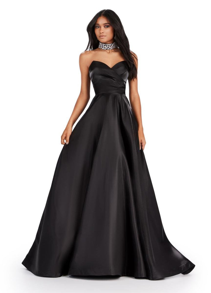 Ashley Lauren 11473 Black Prom Dress