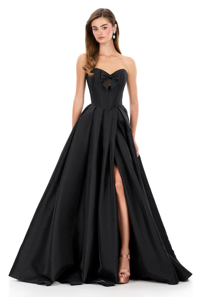 Ashley Lauren 12264 Black Prom Dress