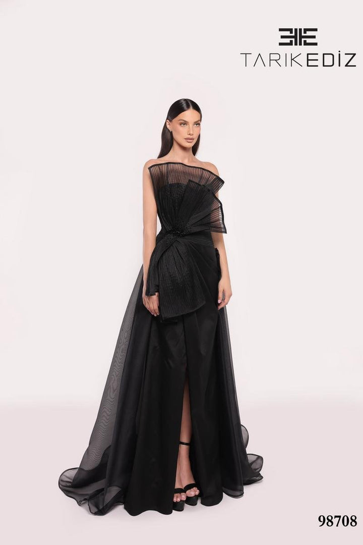 Tarik Ediz 98708 Black Prom Dress