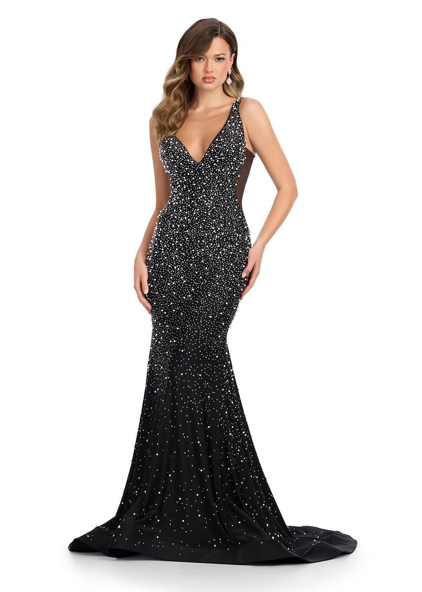 Ashley Lauren 12030 Black Prom Dress