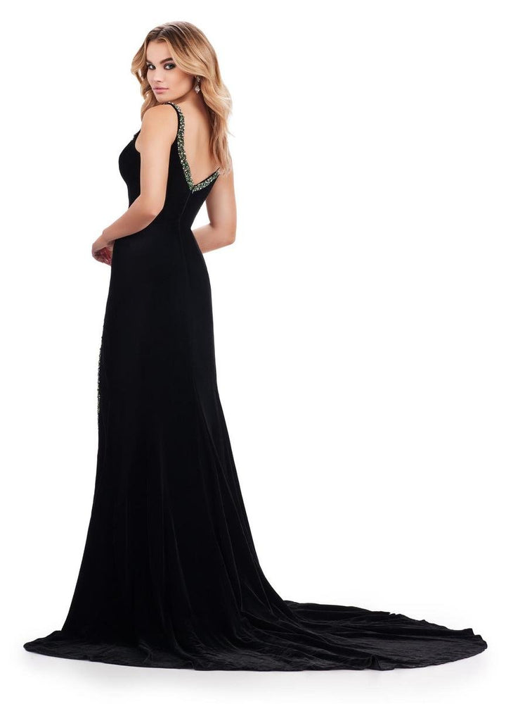 Ashley Lauren 11653 Black Prom Dress